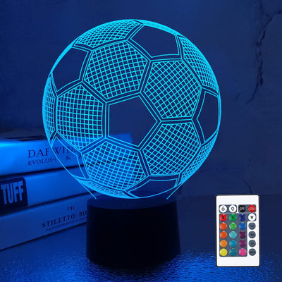 Lampe 3D LED Ballon de foot - LE CHEVAL ENCHANTÉ